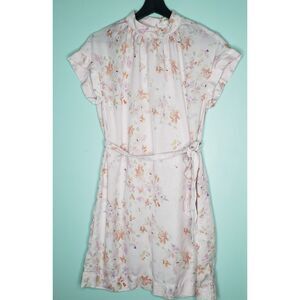 Anthropologie Cloth & Stone Mock Neck Floral Dress Sz. M Garden Party/Brunch